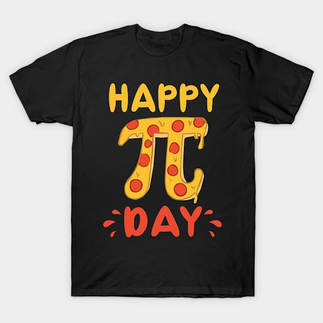 Happy Pi Day, Pie Day Pizza-Mathematics Pi Symbol T-Shirt by Fabvity